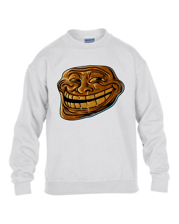 Meme Face Mém Arc Fehér Gyerek Pulóver