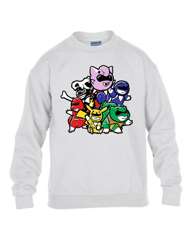 pokemon power rangers Fehér Gyerek Pulóver