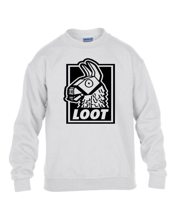 Fortnite loot láma Fehér Gyerek Pulóver