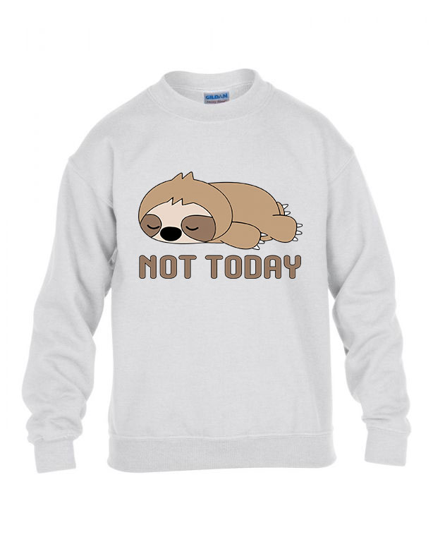 lusta lajhár not today Fehér Gyerek Pulóver