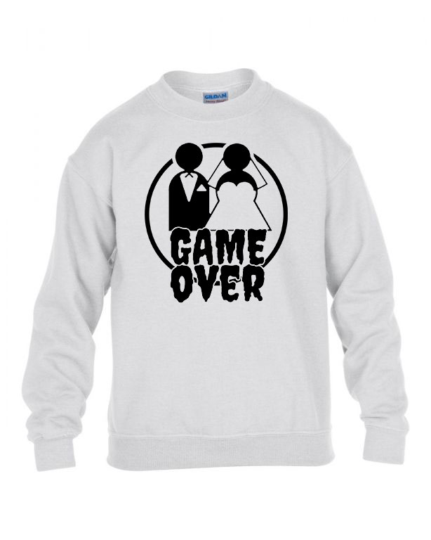 game over legénybúcsú humor Fehér Gyerek Pulóver