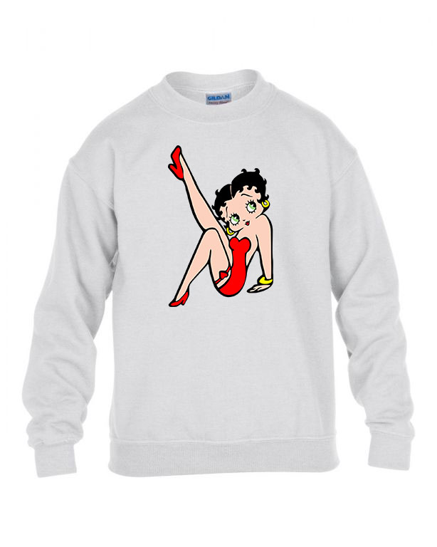 Betty Boop Fehér Gyerek Pulóver