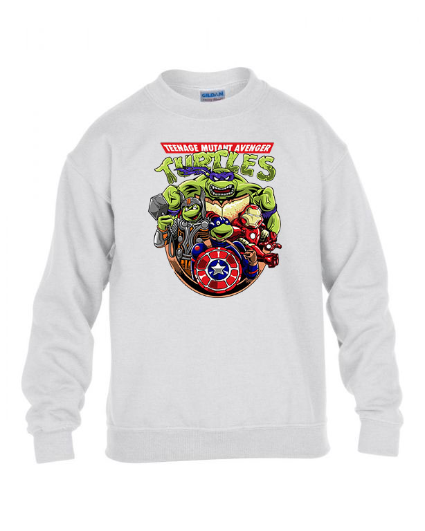 tini ninja teknőcök tmnt avengers Fehér Gyerek Pulóver