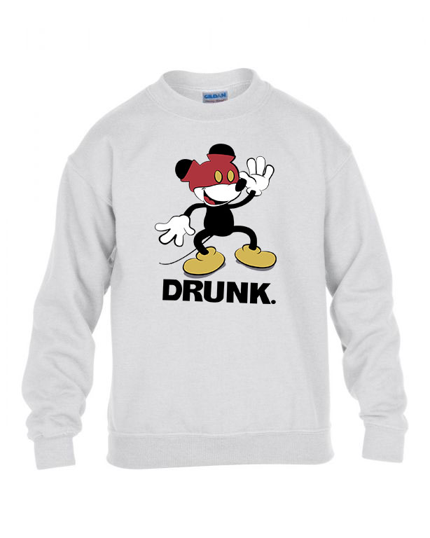 mickey egér részeg Fehér Gyerek Pulóver