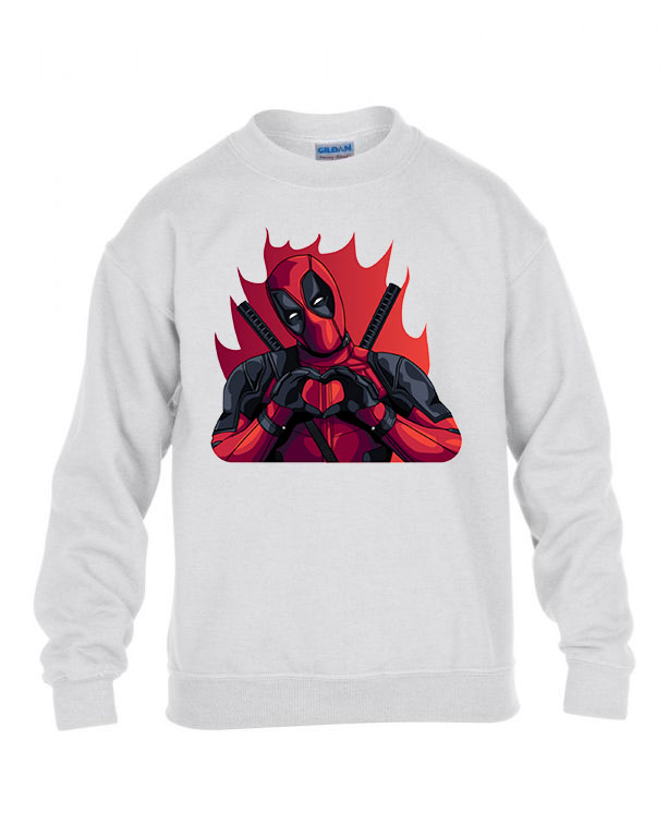 deadpool Fehér Gyerek Pulóver