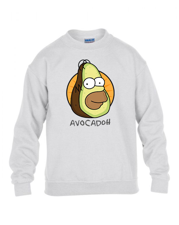 homer simpson avocadoh Fehér Gyerek Pulóver