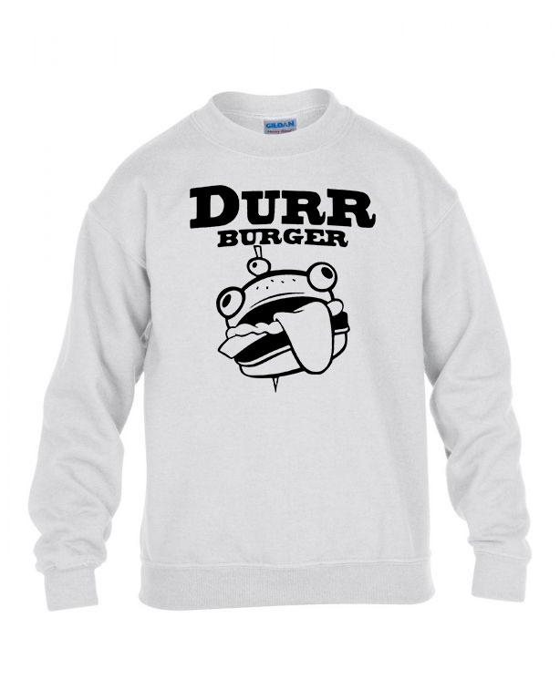 durr burger fortnite Fehér Gyerek Pulóver