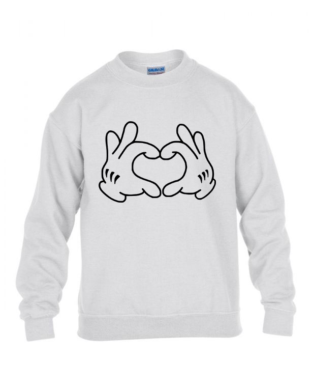 Mickey Egér kesztyű love Fehér Gyerek Pulóver