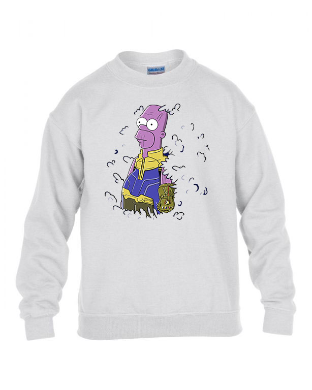 thanos homer simpson Fehér Gyerek Pulóver