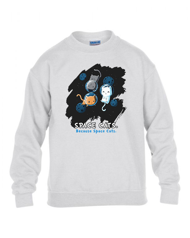 space cats macska macskás cica cicás Fehér Gyerek Pulóver