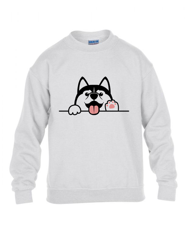 husky kutya Fehér Gyerek Pulóver