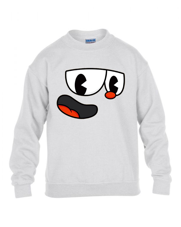 cuphead Fehér Gyerek Pulóver
