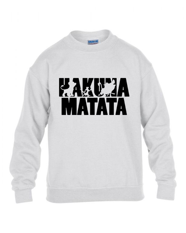 hakuna matata oroszlánkirály Fehér Gyerek Pulóver
