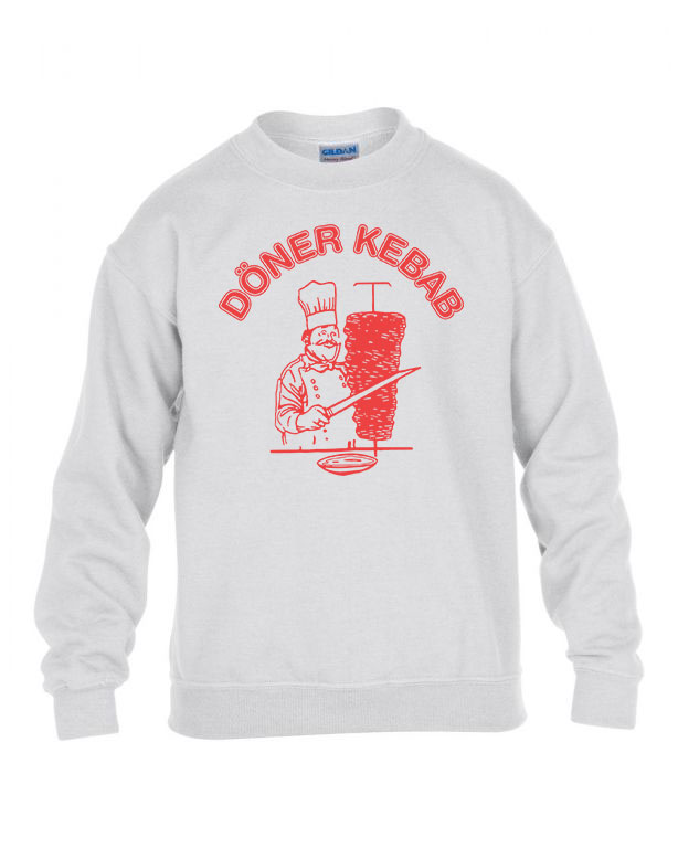 Döner Kebab Fehér Gyerek Pulóver
