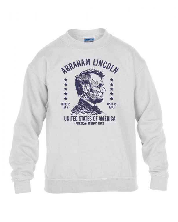 Abraham Lincoln Fehér Gyerek Pulóver