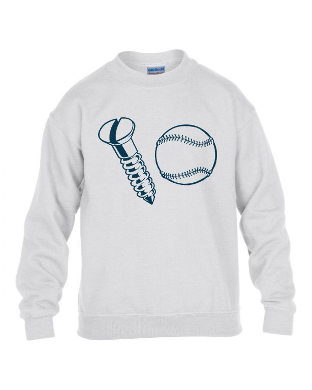 Baseball labda és csavar Fehér Gyerek Pulóver