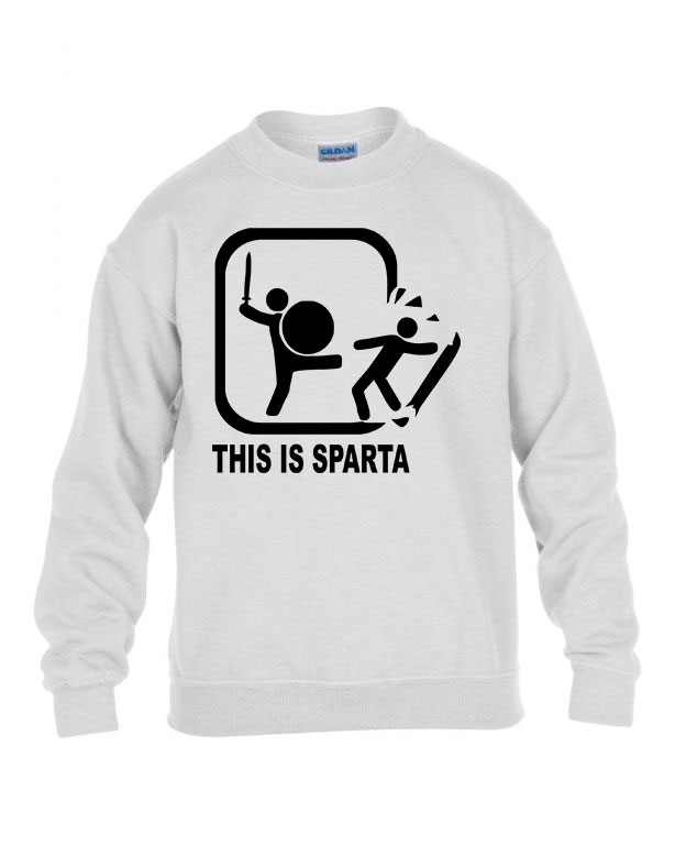 this is sparta ez itt sparta Fehér Gyerek Pulóver