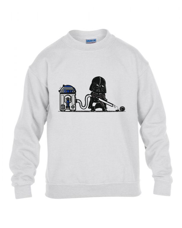 r2d2 darth vader porszívó Fehér Gyerek Pulóver