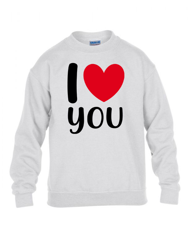 i love you Fehér Gyerek Pulóver