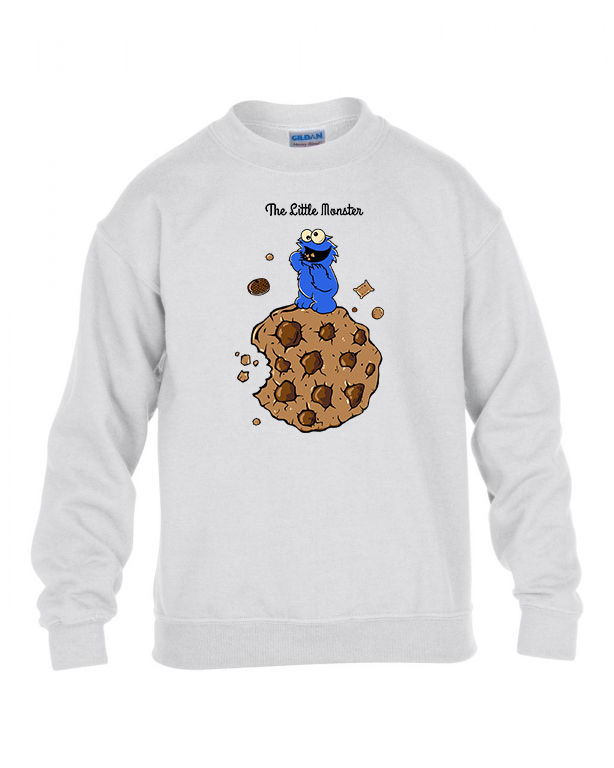 sütiszörny cookie monster Fehér Gyerek Pulóver