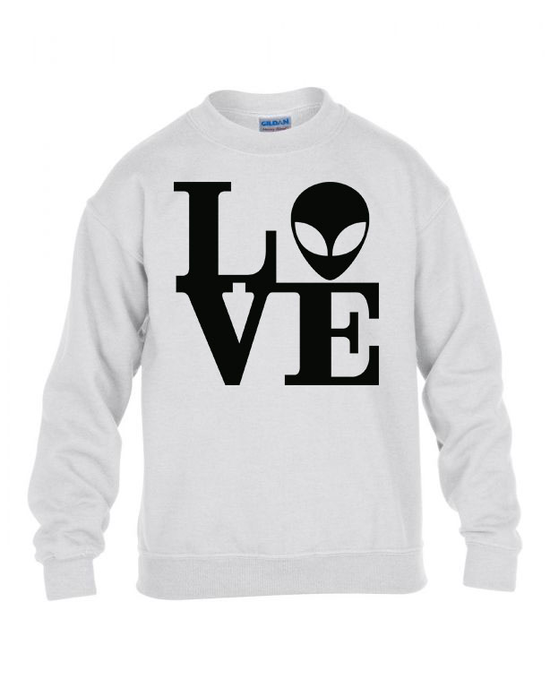 UFO love Fehér Gyerek Pulóver