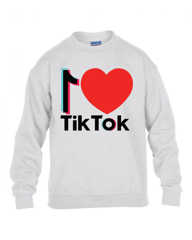 tik tok Fehér Gyerek Pulóver