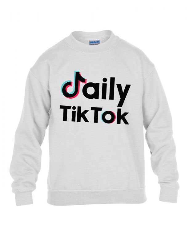 tik tok Fehér Gyerek Pulóver