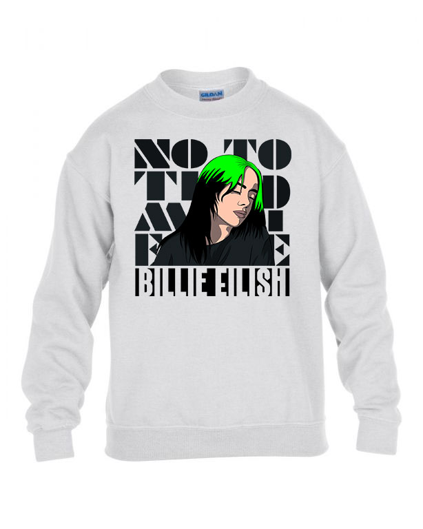 Billie Eilish Fehér Gyerek Pulóver
