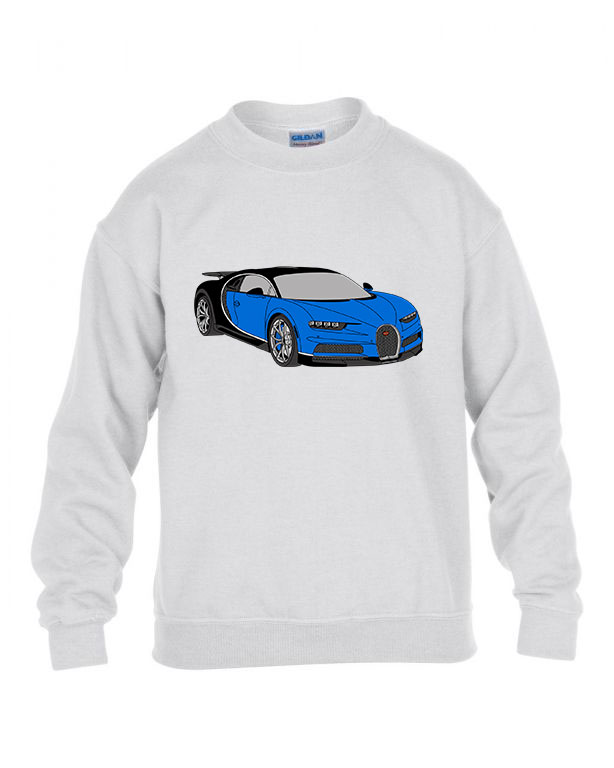 Bugatti Veyron Fehér Gyerek Pulóver