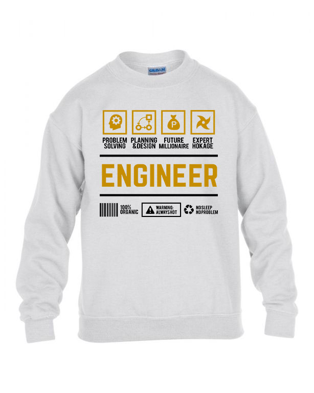 mérnök engineer Fehér Gyerek Pulóver
