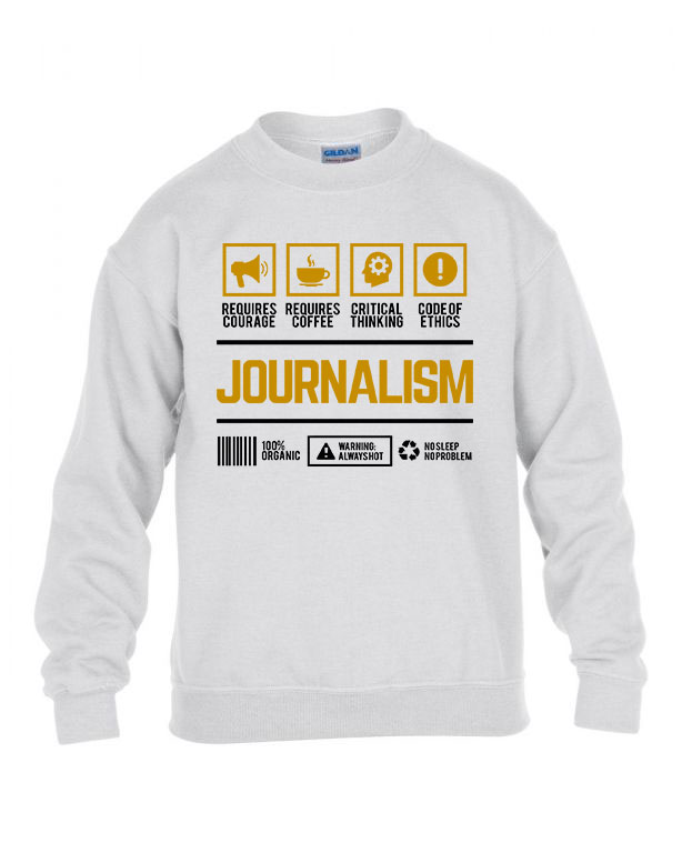 újságíró journalist Fehér Gyerek Pulóver