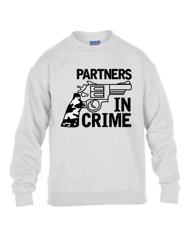 Partners In Crime páros pároknak Fehér Gyerek Pulóver
