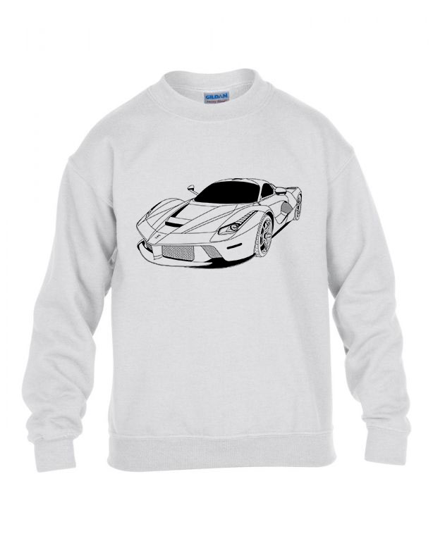 ferrari outline Fehér Gyerek Pulóver