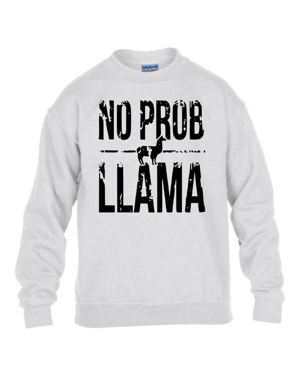 no probllama láma Fehér Gyerek Pulóver