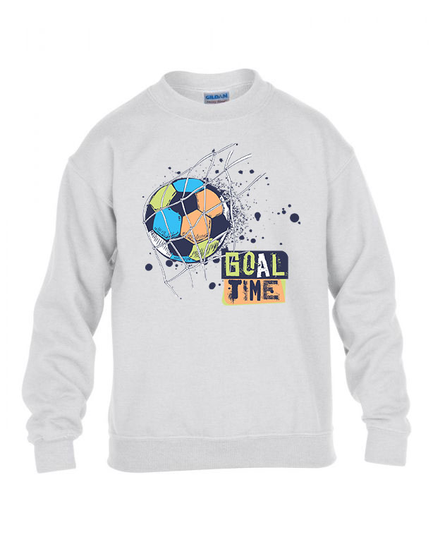 goal time foci gól focilabda Fehér Gyerek Pulóver