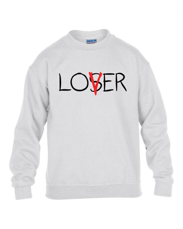 lover loser az stephen king it pennywise Fehér Gyerek Pulóver