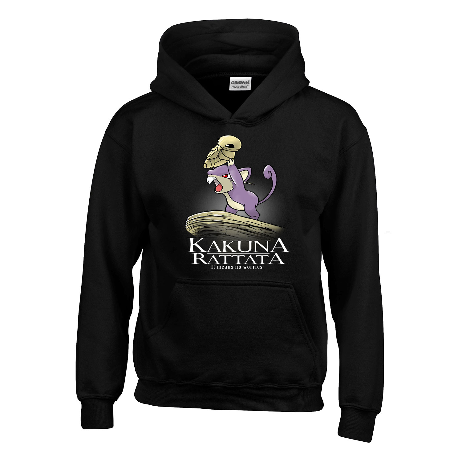 kakuna rattata pokemon  Fekete Gyerek Kapucnis Pulóver