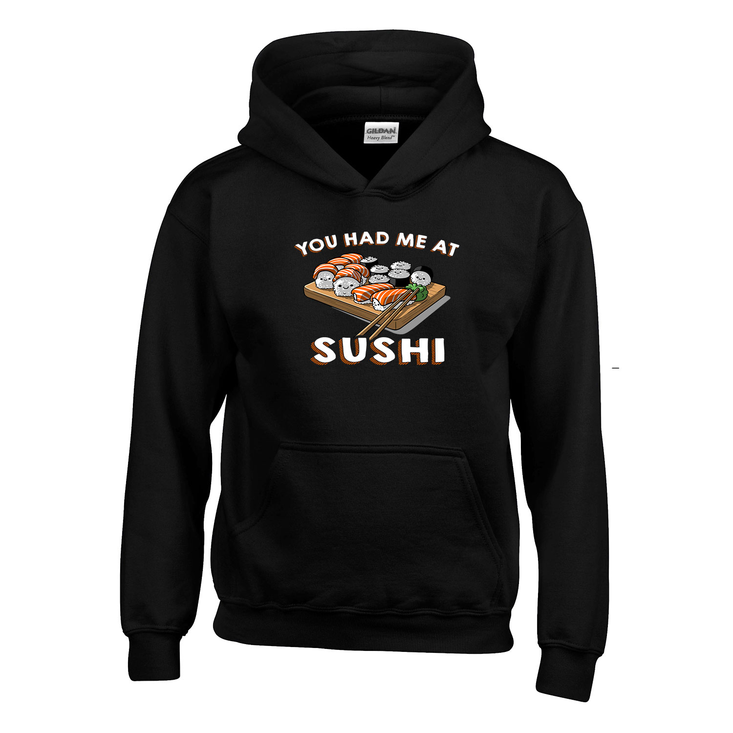 sushi szusi japán Fekete Gyerek Kapucnis Pulóver