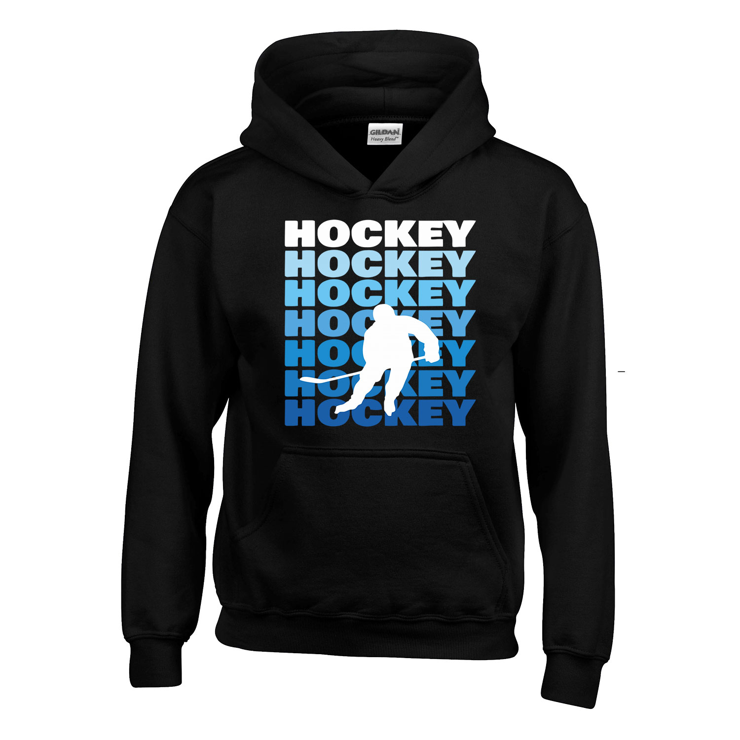 hockey hokis Fekete Gyerek Kapucnis Pulóver