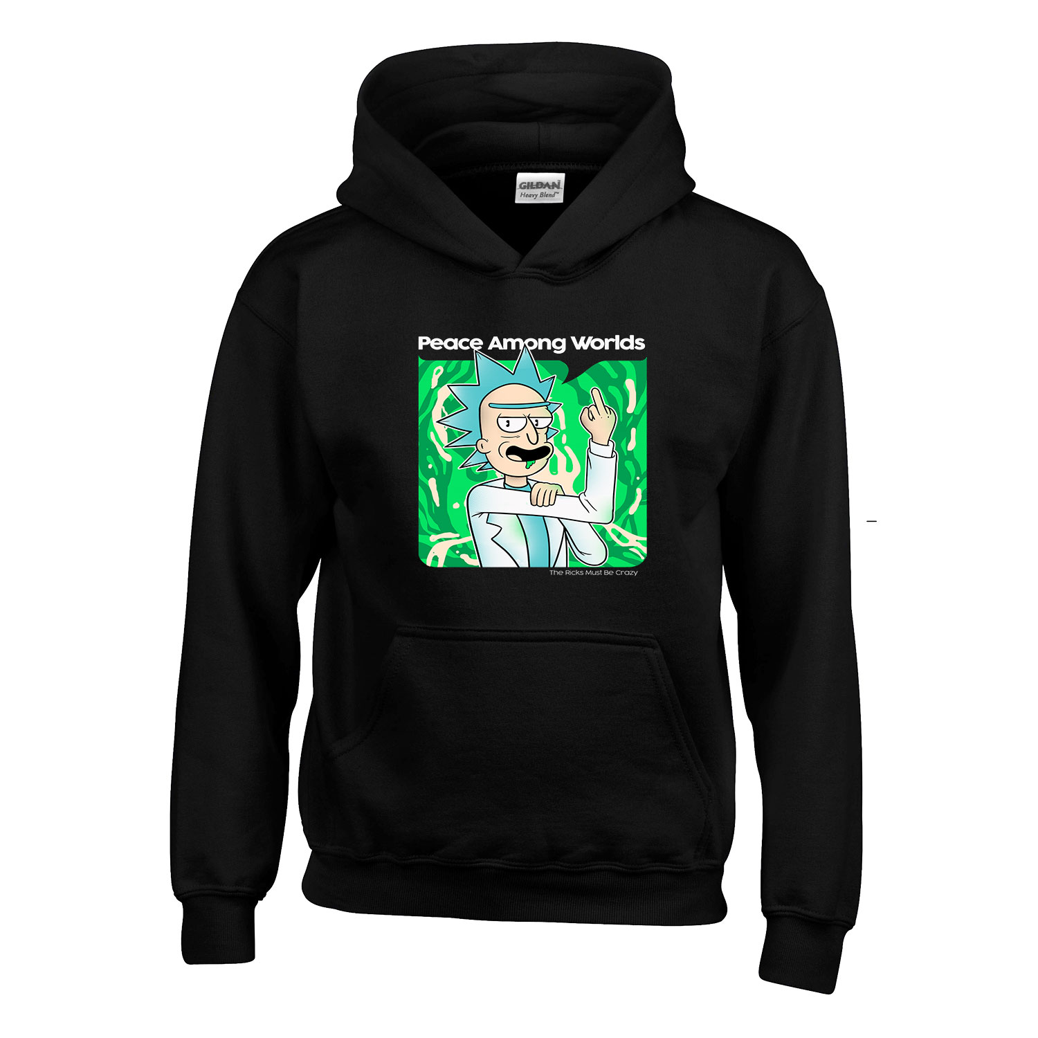 rick és morty Fekete Gyerek Kapucnis Pulóver