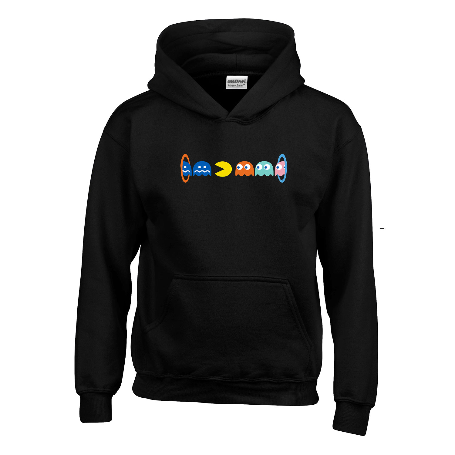pac man pacman Fekete Gyerek Kapucnis Pulóver