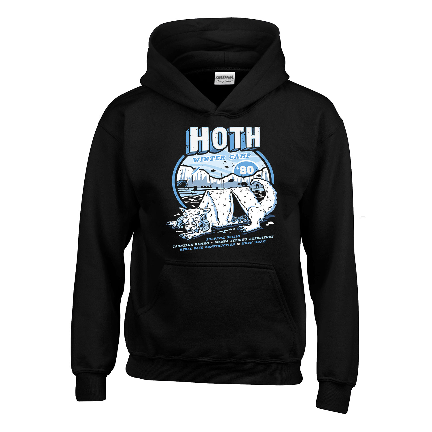 star wars hoth bolygó Fekete Gyerek Kapucnis Pulóver