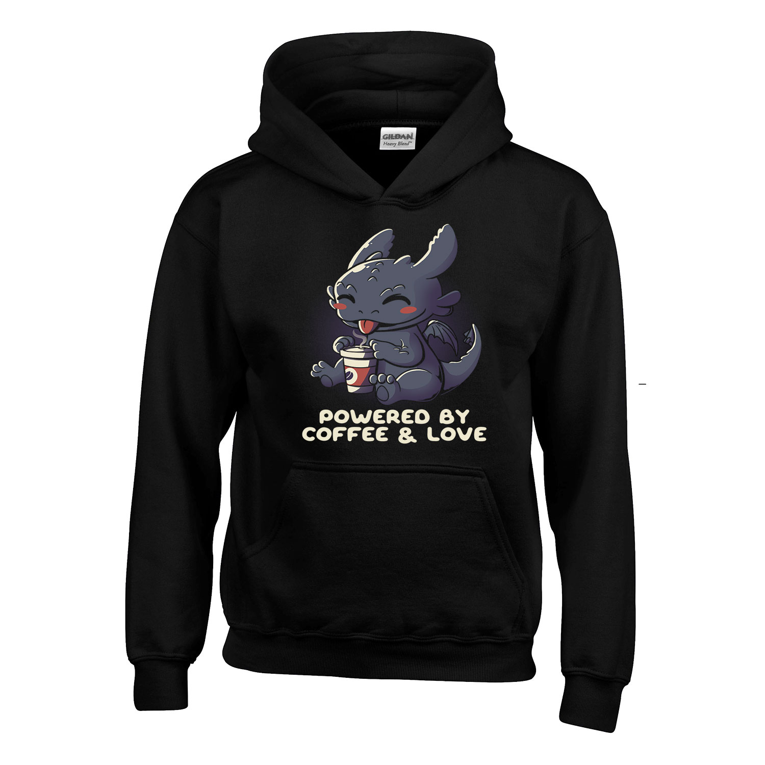 kávé coffee Fekete Gyerek Kapucnis Pulóver