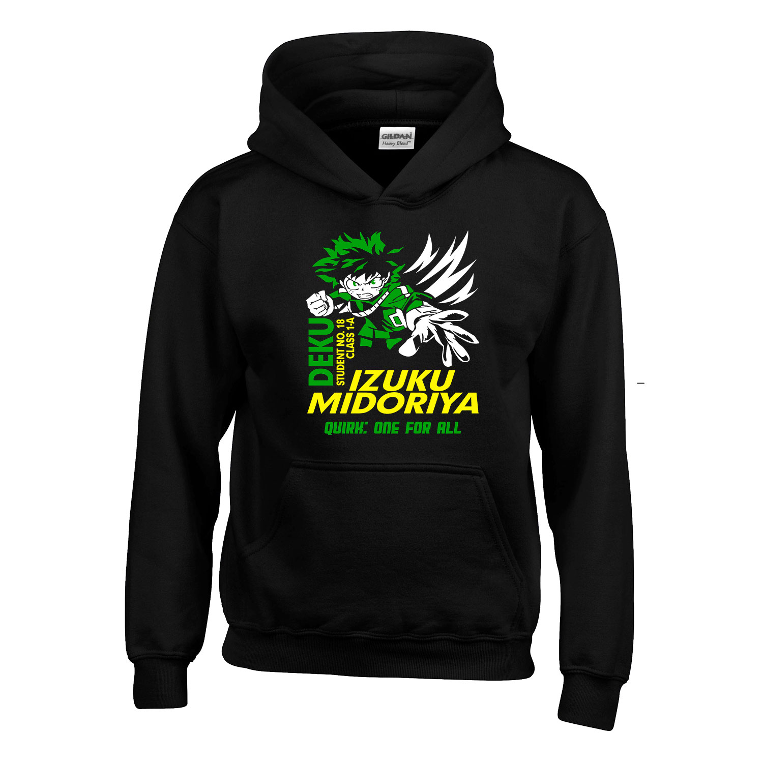 midoriya my hero academia hősakadémia Fekete Gyerek Kapucnis Pulóver