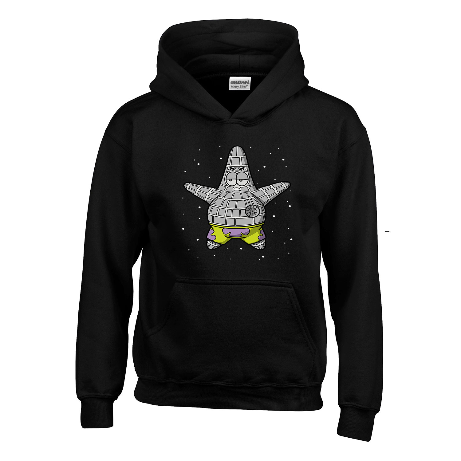 csillag patrik spongya bob Fekete Gyerek Kapucnis Pulóver