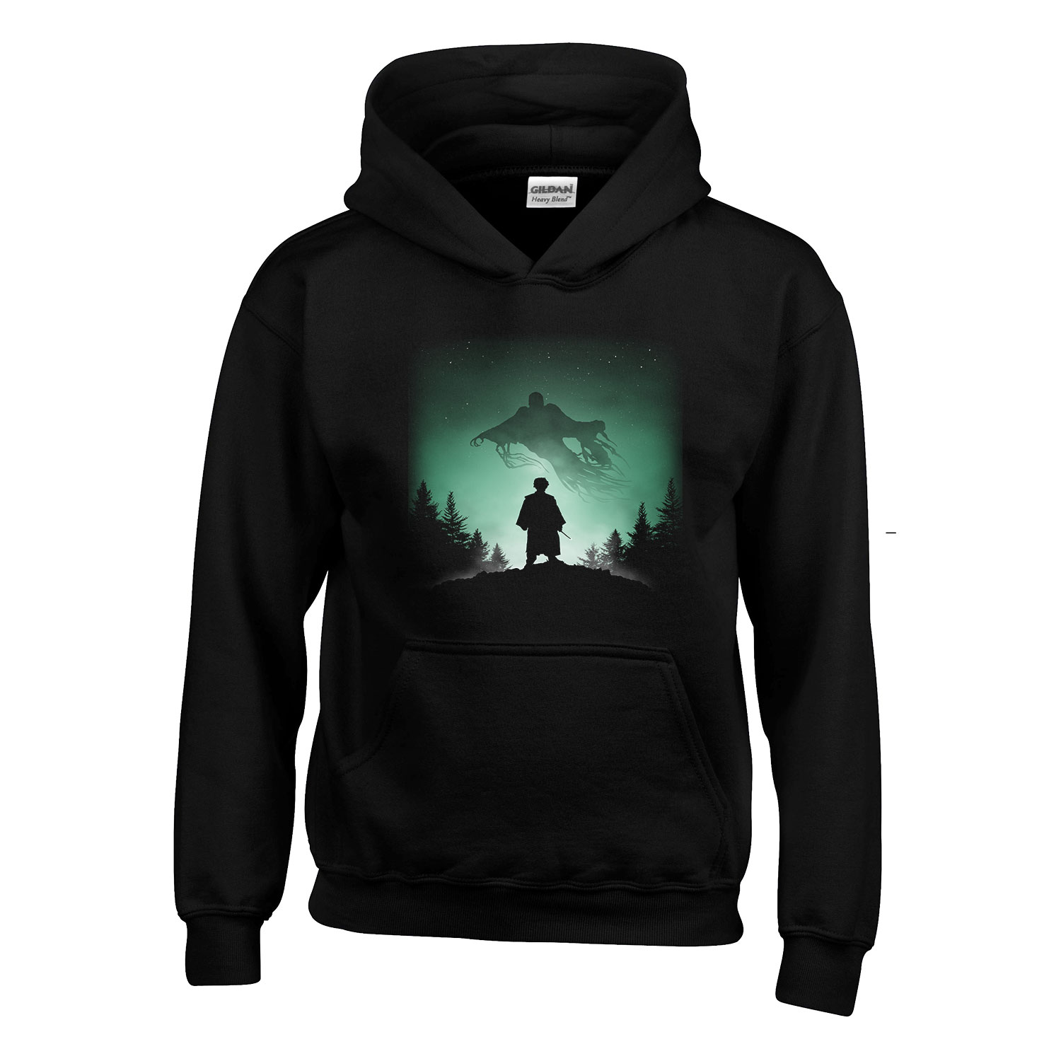 harry potter expecto patronum dementor Fekete Gyerek Kapucnis Pulóver