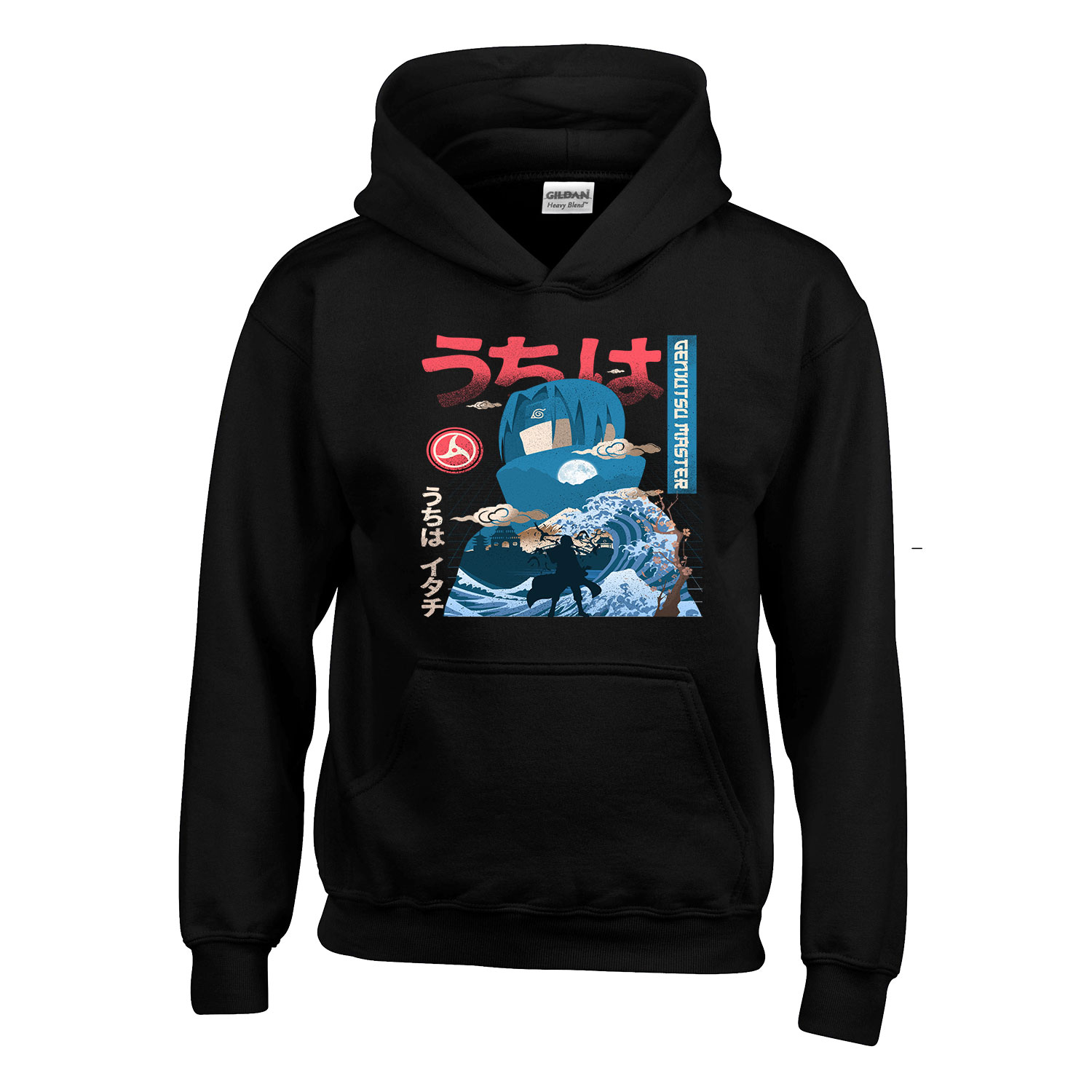 naruto Fekete Gyerek Kapucnis Pulóver