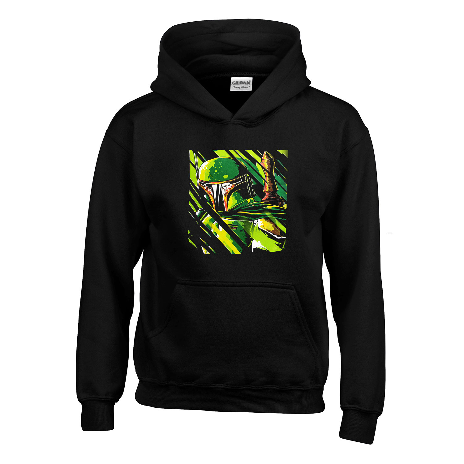 star wars boba fett Fekete Gyerek Kapucnis Pulóver