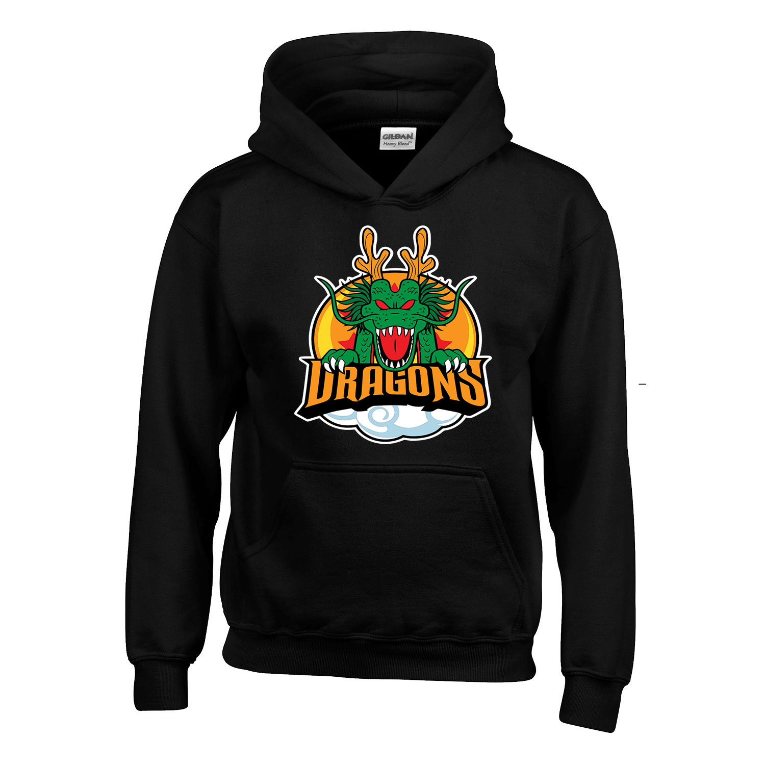 Dragons dragon ball shenlong Fekete Gyerek Kapucnis Pulóver