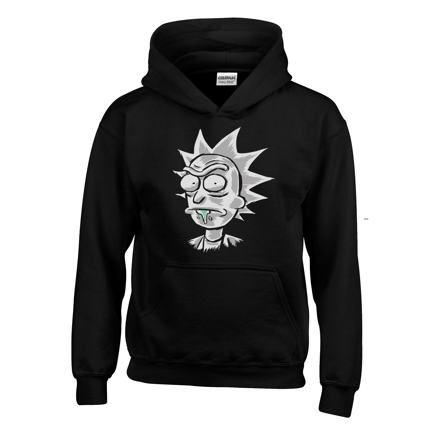 rick és morty Fekete Gyerek Kapucnis Pulóver